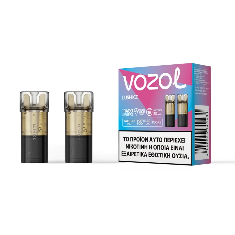Vozol Switch Pro 700 Προγεμισμένα Pods Lush Ice 2 τεμ Vozol Switch Pro 700 Προγεμισμένα Pods Lush Ice 2 τεμ