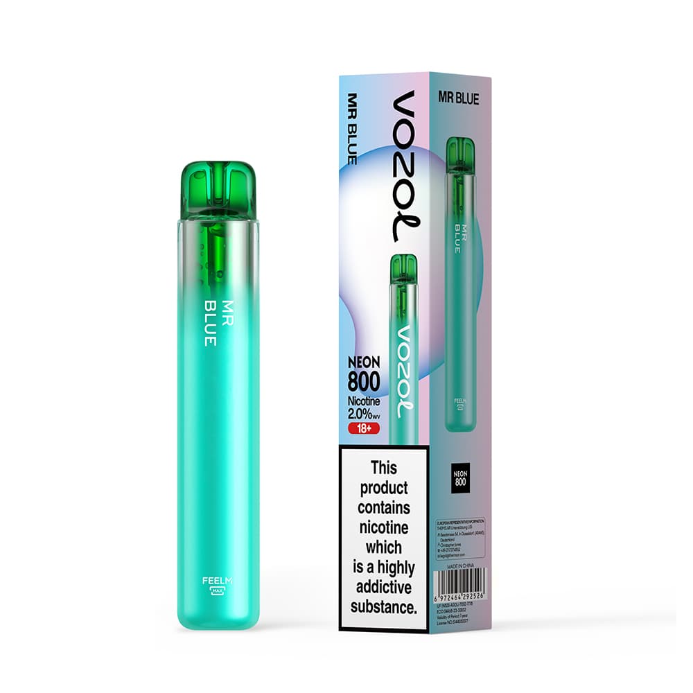 VOZOL NEON 800 VAPE ΜΙΑΣ ΧΡΗΣΗΣ 2ML 2%NIC 800PUFF MR BLUE VOZOL NEON 800 VAPE ΜΙΑΣ ΧΡΗΣΗΣ 2ML 2%NIC 800PUFF MR BLUE