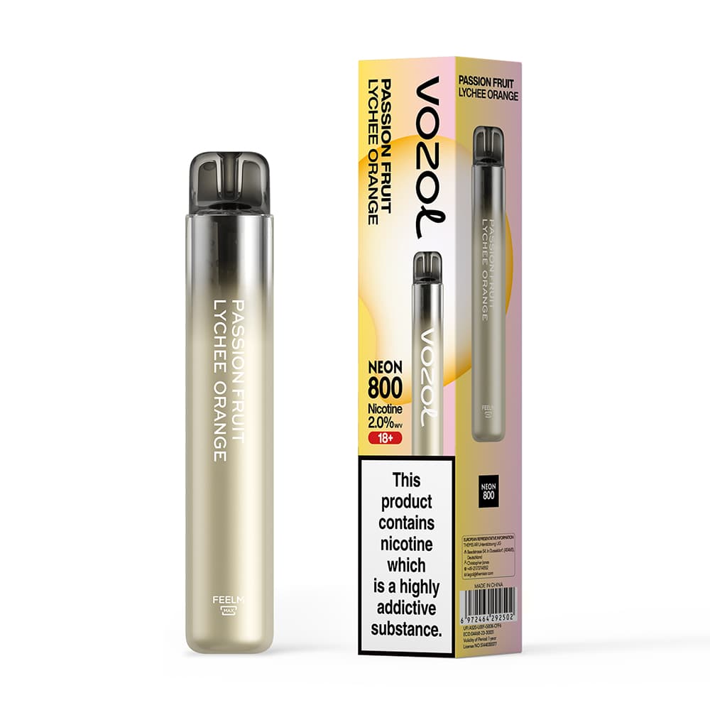 Vozol Neon 800 Vape μιας χρήσης 2ml 2%mg 800puffs Passion Fruit Lycee Orange Vozol Neon 800 Vape μιας χρήσης 2ml 2%mg 800puffs Passion Fruit Lycee Orange
